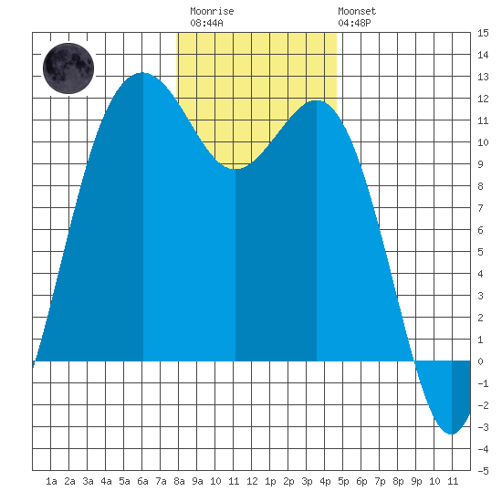 Point Defiance tide chart for Thursday, January 11, 2024
