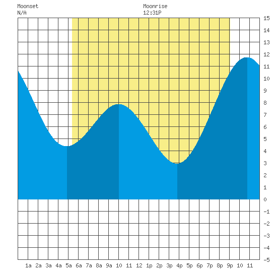 Point Defiance tide chart for Friday, July 12, 2024