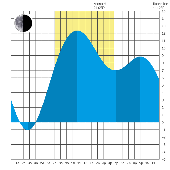 Point Defiance tide chart for Tuesday, November 11, 2025