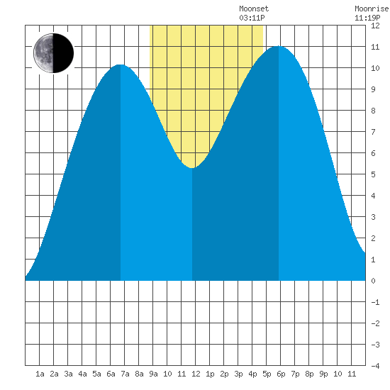 Takoma Cove tide chart for Tuesday, November 11, 2025