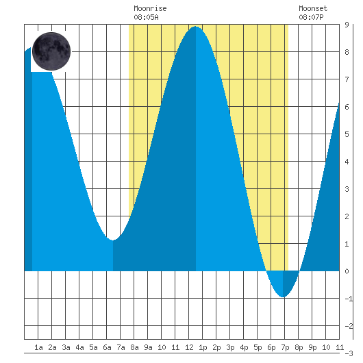 Tatoosh Island tide chart for Sunday, March 10, 2024