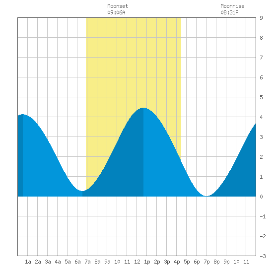 Texas Tower tide chart for Friday, January 17, 2025