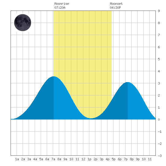 Fogland Beach tide chart for Sunday, January 18, 2026