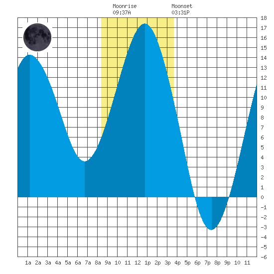 The Summit tide chart for Thursday, January 11, 2024