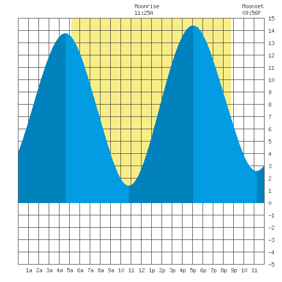 The Summit tide chart for Friday, August 9, 2024
