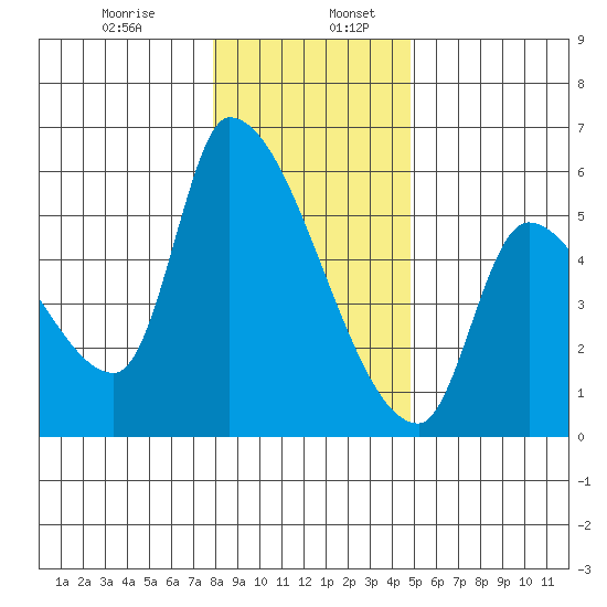 Tillamook tide chart for Friday, January 8, 2021