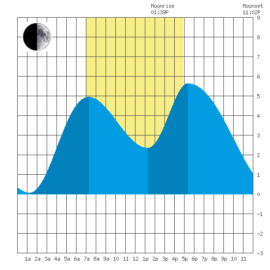 Tillamook tide chart for Friday, November 8, 2024