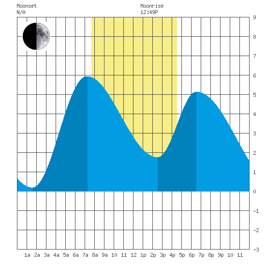 Tillamook tide chart for Sunday, December 8, 2024