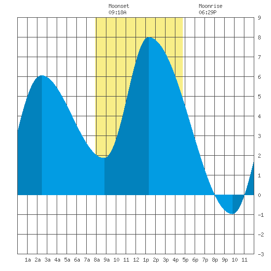 Tillamook tide chart for Sunday, January 4, 2026