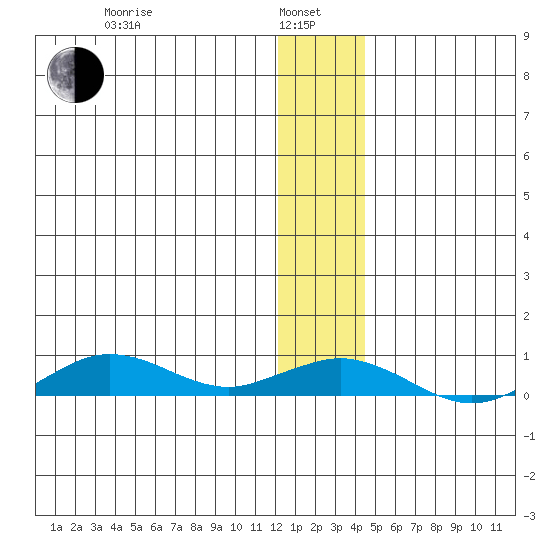 Tin City tide chart for Saturday, January 10, 2026