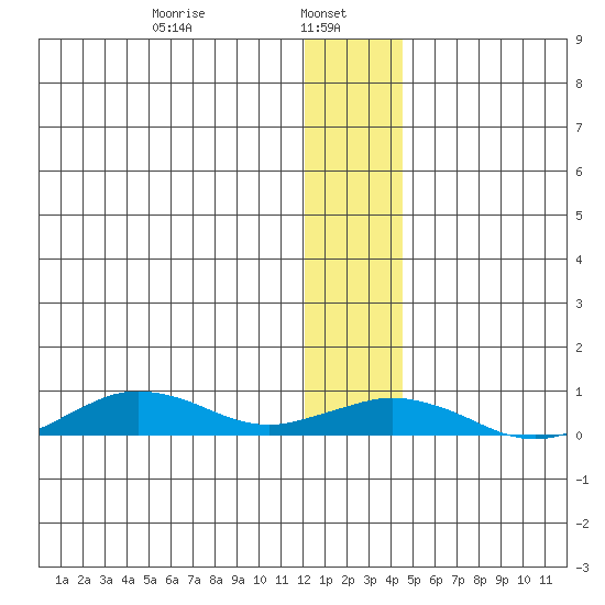 Tin City tide chart for Sunday, January 11, 2026