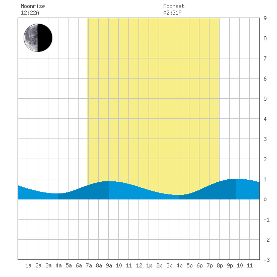 Tocoi tide chart for Friday, August 19, 2022