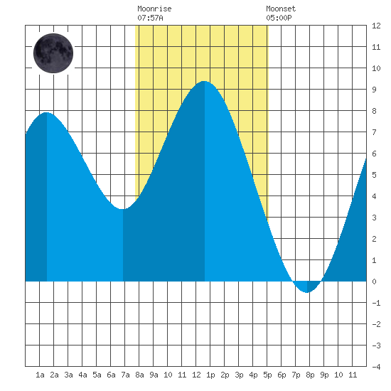 Tongue Point tide chart for Friday, January 24, 2020
