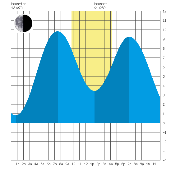Tonki Bay tide chart for Thursday, December 11, 2025