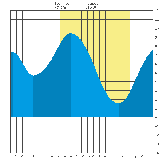 Tonki Bay tide chart for Friday, March 13, 2026