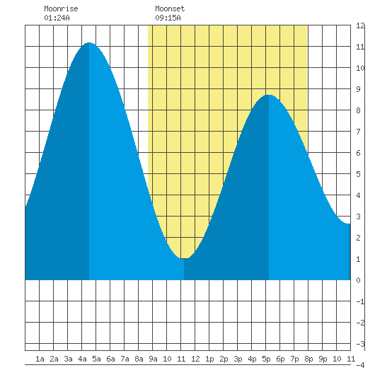 Tonki Bay tide chart for Sunday, March 8, 2026