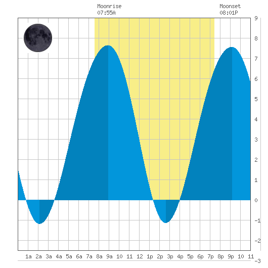 Toogoodoo Creek tide chart for Sunday, March 10, 2024