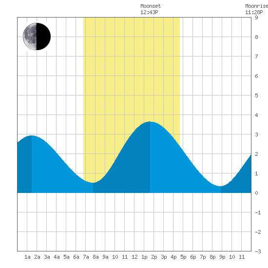 Townsend Sound tide chart for Friday, November 22, 2024