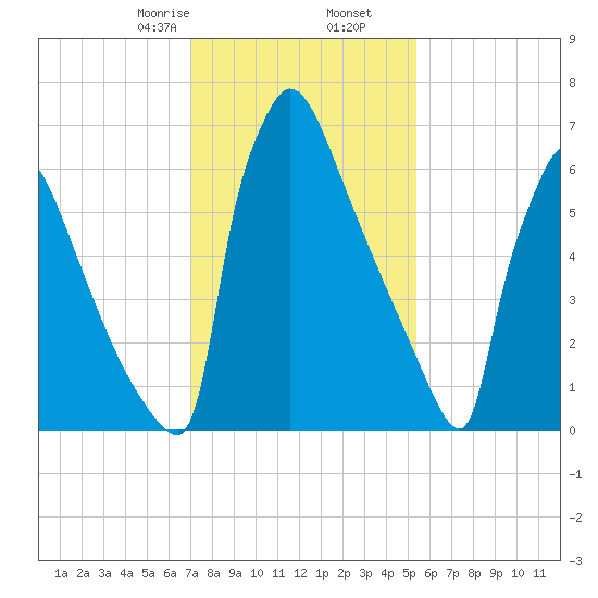 Trenton tide chart for Tuesday, February 6, 2024