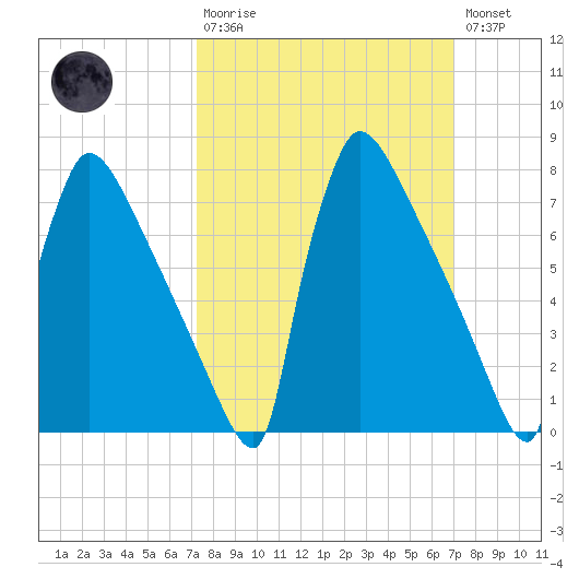 Trenton tide chart for Sunday, March 10, 2024
