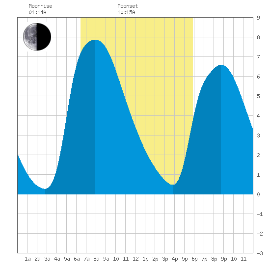 Trenton tide chart for Sunday, March 3, 2024