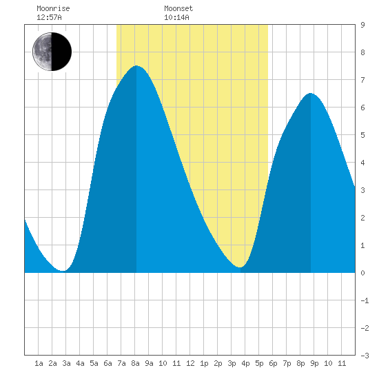 Trenton tide chart for Thursday, February 20, 2025