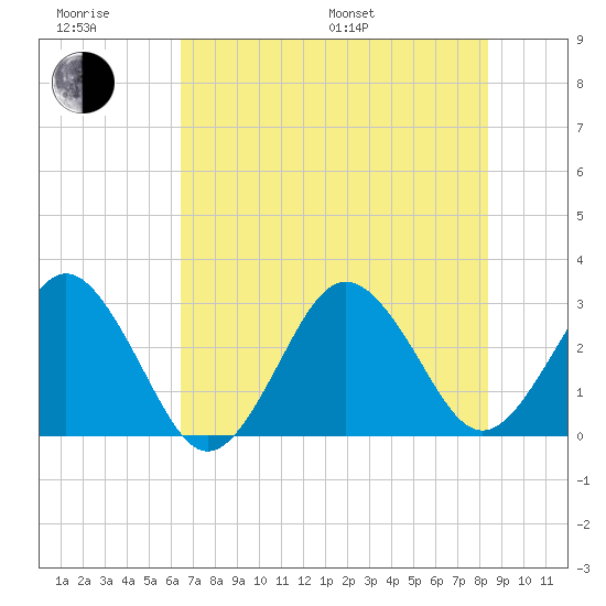 Trident Pier tide chart for Friday, June 28, 2024