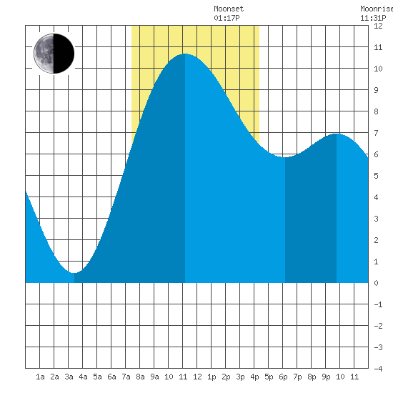 Ala Spit tide chart for Friday, November 22, 2024