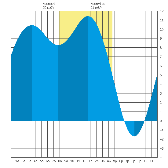 Tulalip tide chart for Friday, January 10, 2025