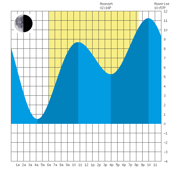 Tulalip tide chart for Friday, August 15, 2025