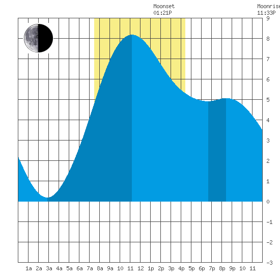 Stuart Island tide chart for Friday, November 22, 2024