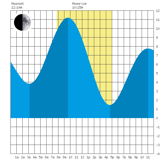 Similk Bay tide chart for Sunday, January 25, 2026