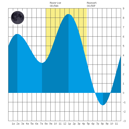 Twin Beach tide chart for Thursday, January 11, 2024