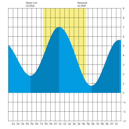 Twin Beach tide chart for Sunday, November 16, 2025