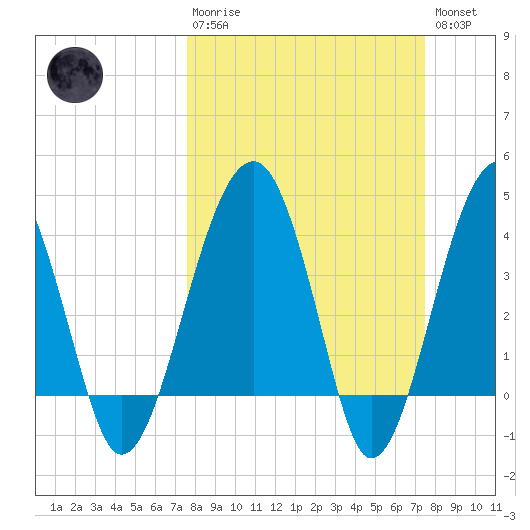 US 17 Bridge tide chart for Sunday, March 10, 2024