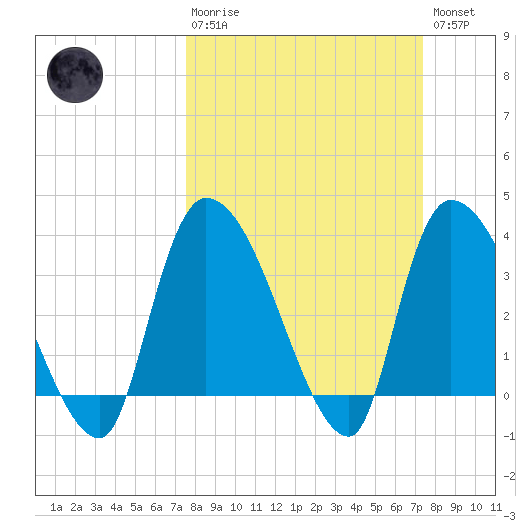 US 17 Bridge tide chart for Sunday, March 10, 2024