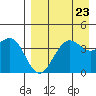 Udamat Bay tide chart for Saturday, August 23, 2025