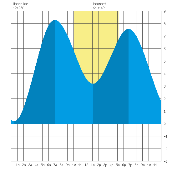 Unavikshak Island tide chart for Tuesday, January 5, 2021