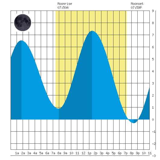 Petaluma Marina tide chart for Sunday, March 10, 2024