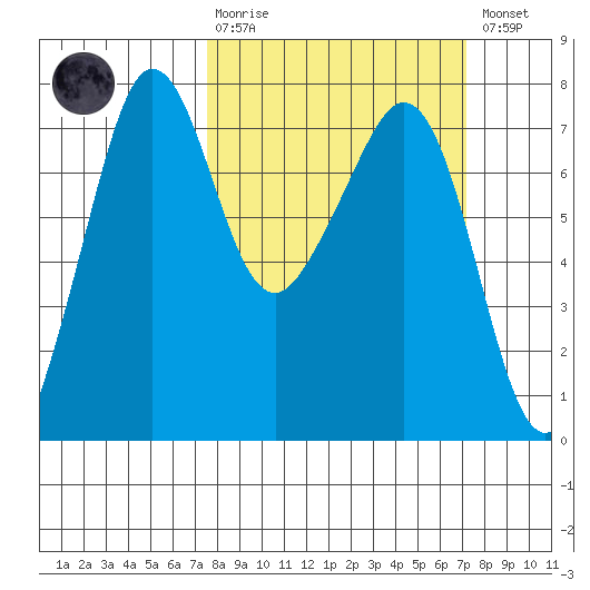 Lopez Island Ferry tide chart for Sunday, March 10, 2024