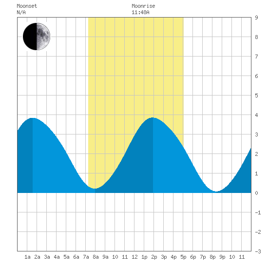 south Upshur Neck tide chart for Sunday, January 9, 2022