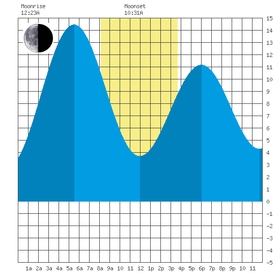 Vallendar Point tide chart for Saturday, January 10, 2026