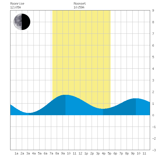 Vienna tide chart for Tuesday, January 21, 2025