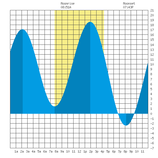Village Rock tide chart for Friday, January 31, 2025