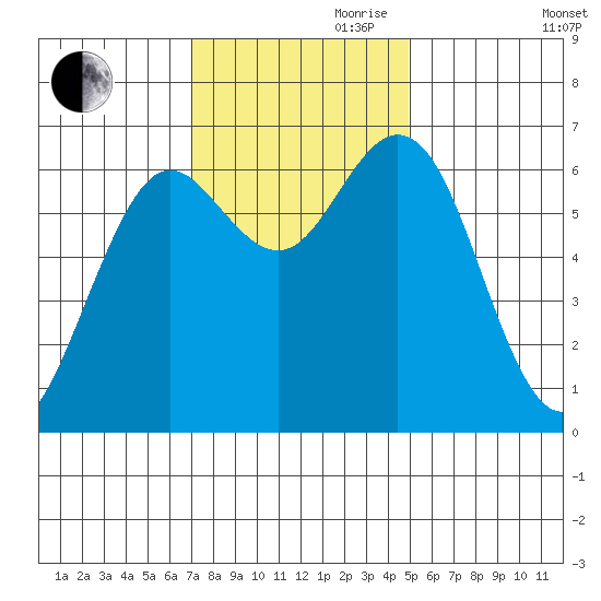 Waldport tide chart for Friday, November 8, 2024