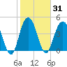 Wappoo Creek bridge tide chart for Sunday, January 31, 2021