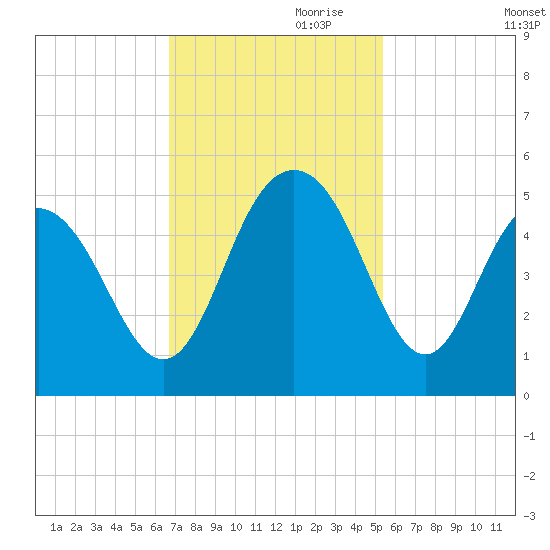 Wappoo Creek bridge tide chart for Friday, November 8, 2024