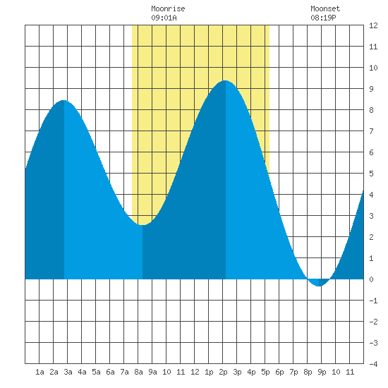 Warrenton tide chart for Friday, January 31, 2025