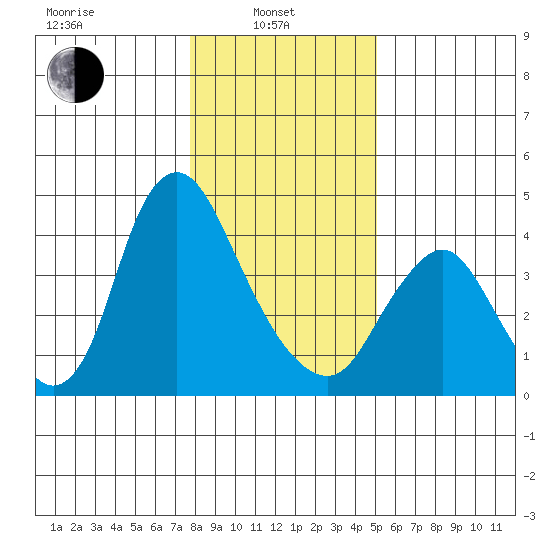Wauna tide chart for Tuesday, January 21, 2025
