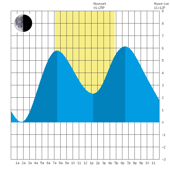 Wauna tide chart for Tuesday, November 11, 2025